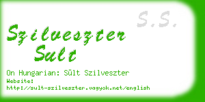 szilveszter sult business card